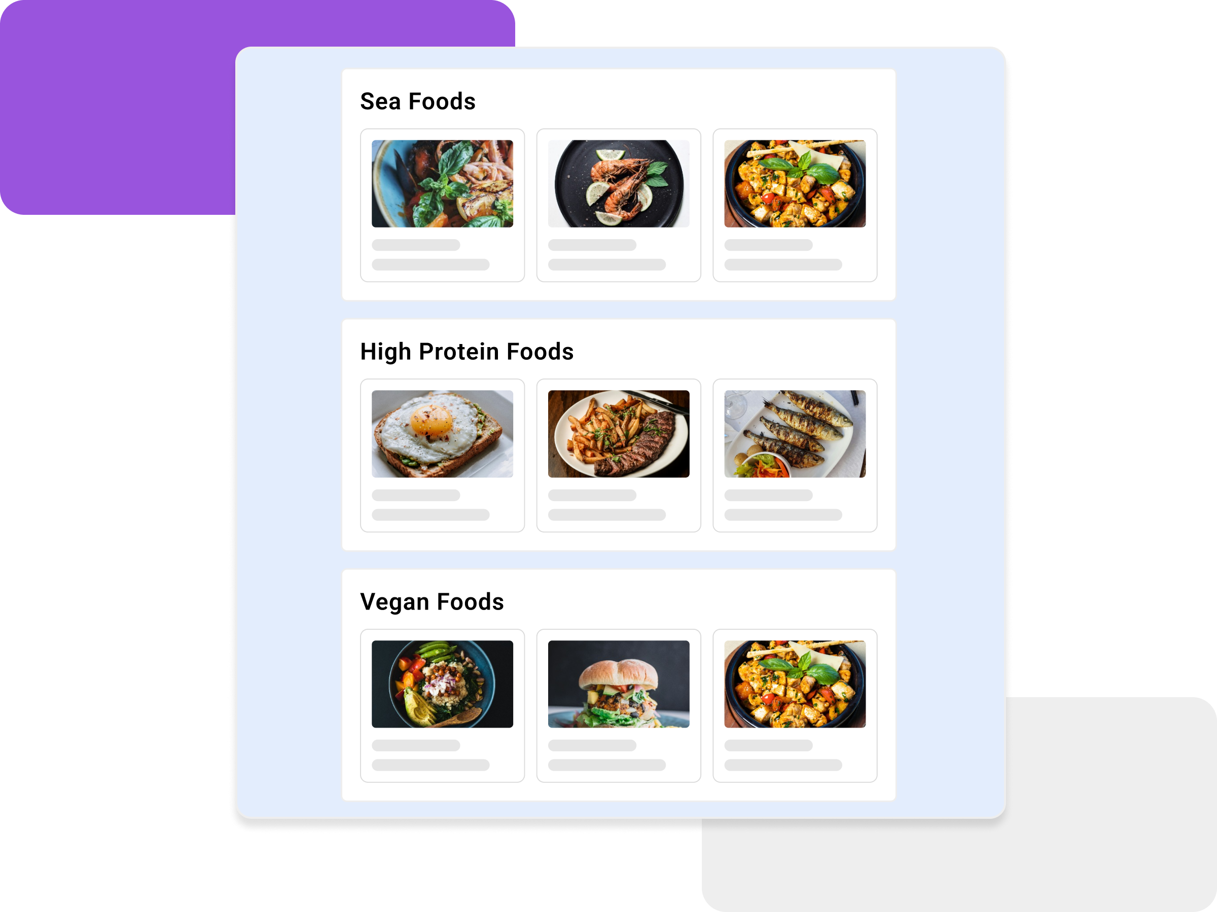 Organize products by categories