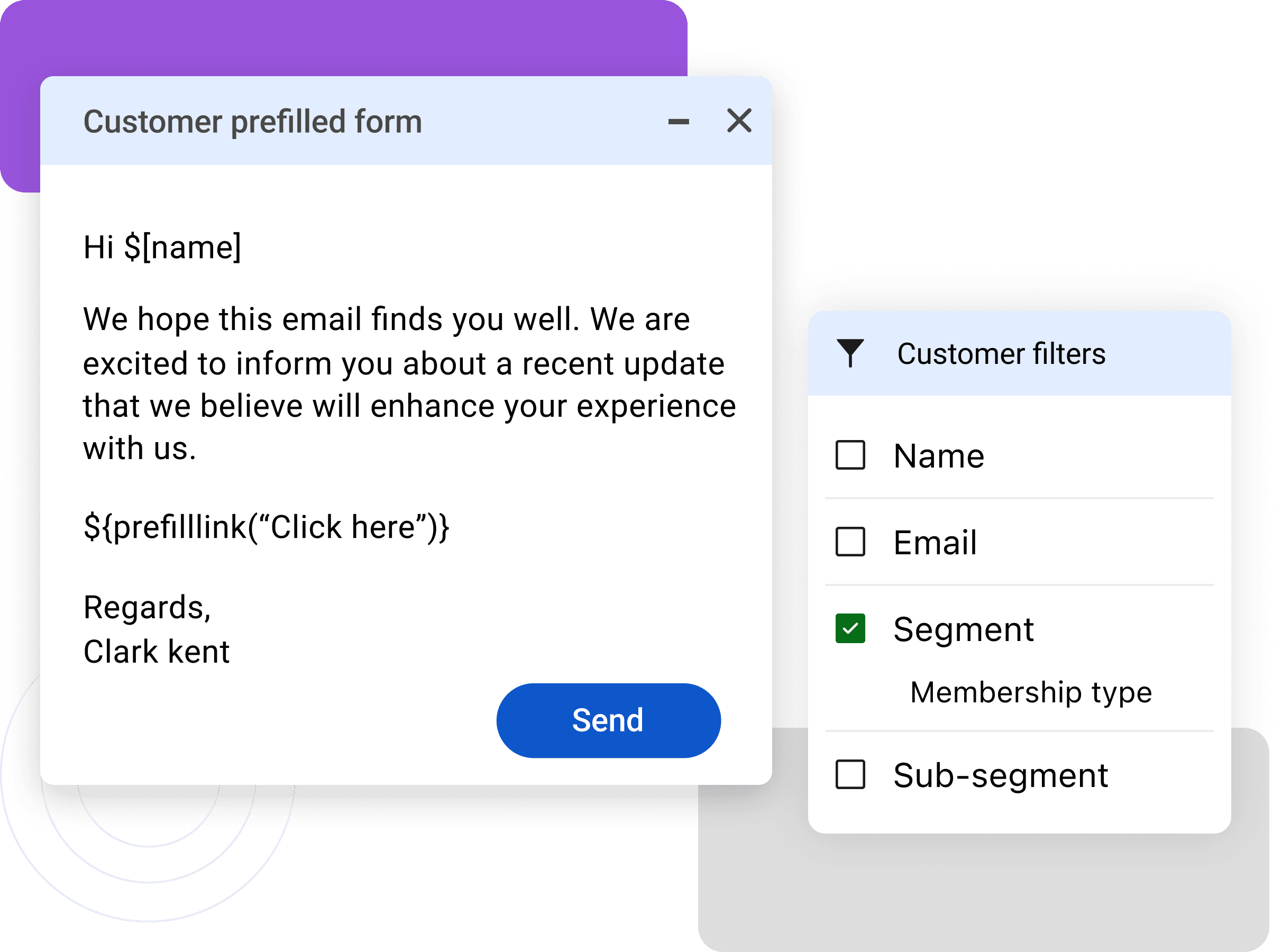 Email pre-filled forms
