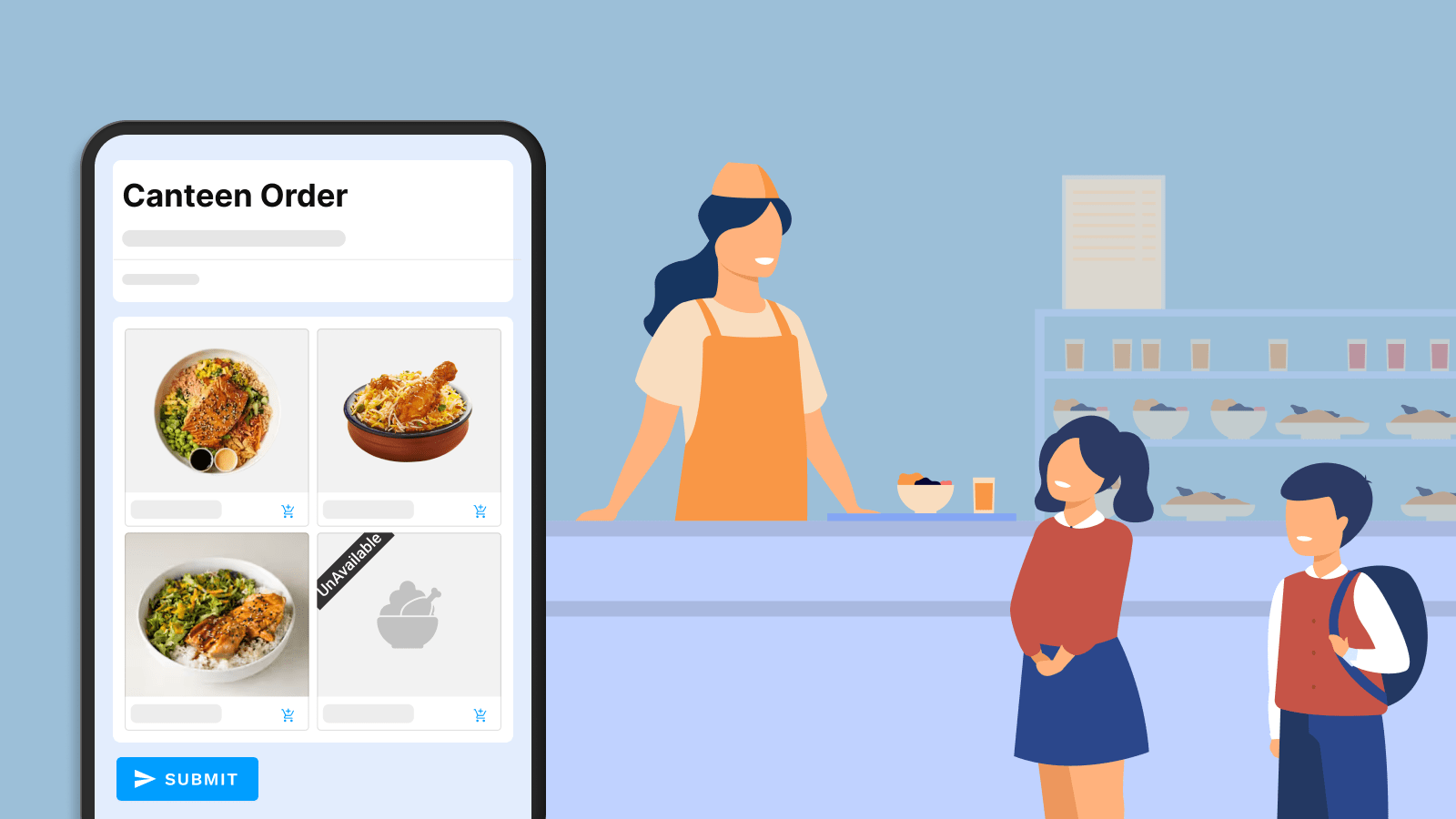 Online Canteen illustration